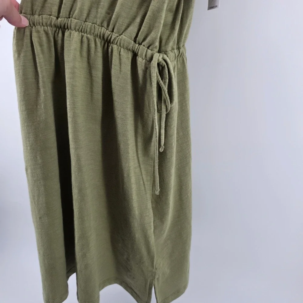 NEW Old Navy Womens Elastic Waist Saguaro Green Cotton T-Shirt Dress Size XL - Picture 5 of 13